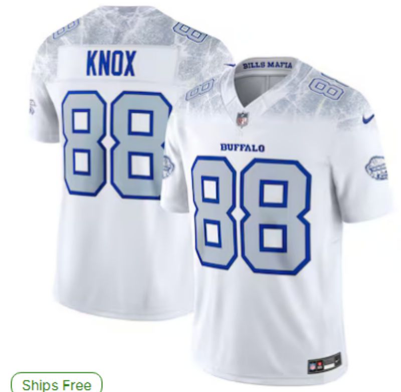 Men Buffalo Bills #88 Knox Nike White 2025 Rivalries Collection Limited NFL Jersey